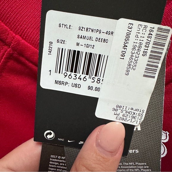 NFL Red and White Jersey Classic Design - Picture 4 of 4